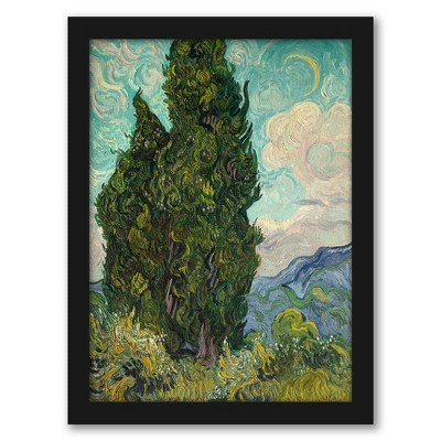 Americanflat Framed Print Cypresses By Vincent Van Gogh : Target