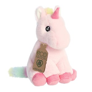 Aurora Small Pearl Unicorn Eco Nation Eco-Friendly Stuffed Animal Pink 8.5" - 1 of 4