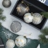 Whisen D3.9" Christmas Ball Ornaments, Glass Decorative Hanging Ball Christmas Tree Ornaments, Set of 6 - 2 of 4