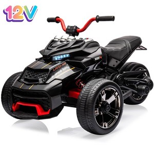 Jojoka 12V Kids ATV Ride On Car, Battery Powered Ride on Toys, 3 Wheelers Off-road Electric Vehicle with Bluetooth Audio, High/Low Speed, Headlights - 1 of 4