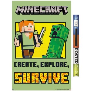 Trends International Minecraft - Create, Explore, Survive Unframed Wall Poster Prints - 1 of 4