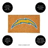 EvergreenNFLLos Angeles Chargers Logo Natural Coir 28 x 16 Inches Indoor Outdoor Doormat - 4 of 4