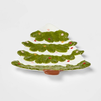 16" x 12" Earthenware Tree Serving Platter - Threshold™