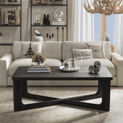 Lirago Wood Coffee Table 50*26 Black
