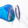 Ross-Simons 6.00 ct. t.w. Sapphire Inside-Outside Hoop Earrings in Sterling Silver - 3 of 4