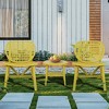 3 Pieces Hollow Design Patio Conversation Bistro Set for Balcony Garden Yard - 3 of 4