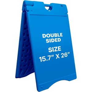 Jumbl 15.7” x 26” A-Frame Sign, Weatherproof Outdoor Sandwich Board for Sidewalk & Business Use - 1 of 4