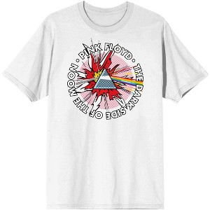 Pink Floyd Dark Side Of The Moon Sunburst Men's White T-shirt - 1 of 3