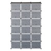 DOMETOUR 12-Tier Portable 72 Pair Shoe Rack Organizer 36 Grids Tower Shelf Storage Cabinet Stand Expandable for Heels, Boots, Slippers, Black - 2 of 4
