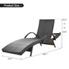 SKRAN Long 80'' Outdoor Patio Wicker Rattan Chaise Lounge Set of 2 with Adjustable Backrest, with Pull-Out Side Table,for Pool,Beach Sunbathing - 3 of 4