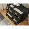 31.5 in. 3 Drawer Storage Cabinet Decorative Embossed Pattern Door for Entryway - 4 of 4
