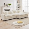 HYLEORY Chenille Fabric Pillow Top Arm U-Shaped Sectional Sofa , Indoor Convertible Modular Sectional Sofa Set with 2 Ottomans for Living Room - 4 of 4