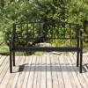 Tangkula 50 Inches Garden Bench w/ Slatted Backrest & Curved Armrests for Porch - 3 of 4
