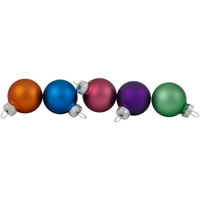 Northlight 18-Piece Multi-Color Vibrant Glass Ball Christmas Ornament Set 1.25"