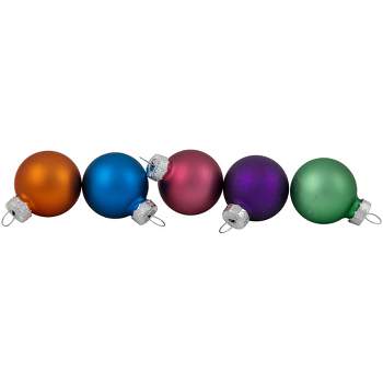 Northlight 18-Piece Multi-Color Vibrant Glass Ball Christmas Ornament Set 1.25"