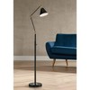 360 Lighting Wray Mid Century Modern Pharmacy Floor Lamp 61" Tall Flat Black Warm Brass Adjustable Swivel Head for Living Room Reading Bedroom Home - 2 of 4