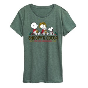 Women's - Peanuts - Snoopys Cocoa Short Sleeve Graphic T-Shirt - 1 of 4
