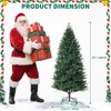 Artificial Christmas Tree with Metal Base, 7-Fork Spruce Tips, Small Holiday Tree for Home Office Festive Party Decor - 2 of 4