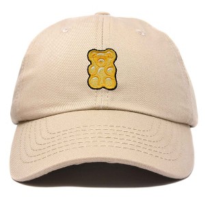 Dalix Yellow Gummy Embroidered Cotton Dad Hat Baseball Cap Adjustable Womens - 1 of 4