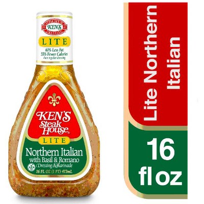 Ken's Steak House Lite Northern Italian with Basil & Romano Dressing & Marinade 16 oz (Pack of 2)