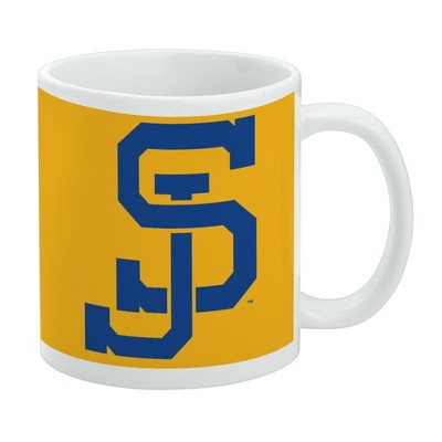 San Jose State University Secondary Ceramic Coffee Mug Novelty Gift Mugs for Coffee Tea and Hot Drinks 11oz White