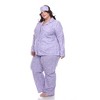 Plus Size Three-Piece Pajama Set - White Mark - image 3 of 4