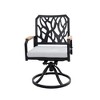 VYNXARIA Outdoor Patio Aluminum Swivel Rocker 2PCS with Outdoor-grade Sunbrella Fabric Cushions,Brown - 3 of 4