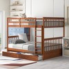 PAGED Full over Full Bunk Bed with Storage Drawers, Wooden Bed Frame with Ladder and Guardrail, Modern Loft Bed for Kids, Teens, Adults - 2 of 4