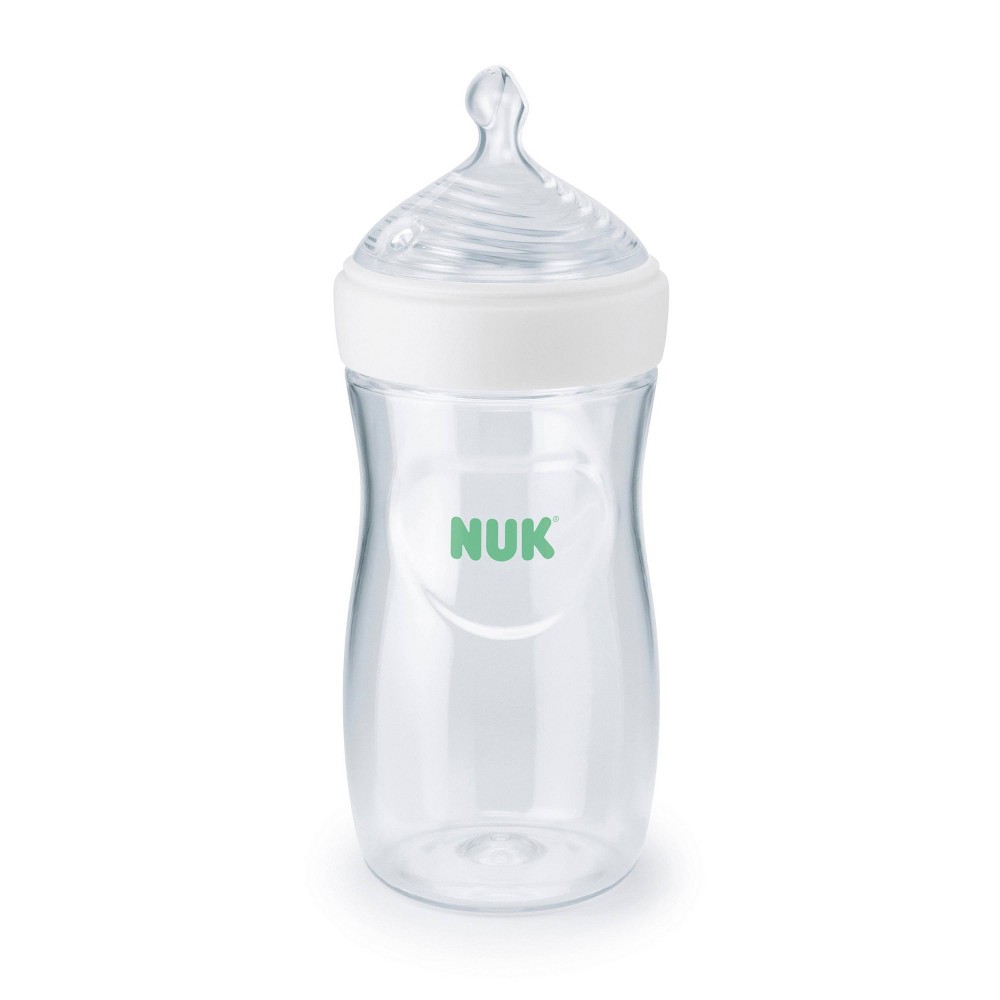 Photos - Baby Bottle / Sippy Cup NUK Simply Natural Bottle with SafeTemp - Neutral - 9oz 