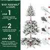 NicBex 5ft Snow Flocked Artificial Christmas Tree Hinged Full Tree with Metal Stand for Home and Office - 4 of 4