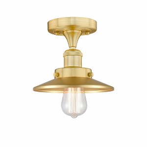 Innovations Lighting Edison 1 Light Semi Flush Mount in Satin Gold