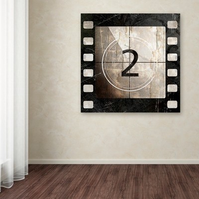 Vintage Countdown II Black and Brown Wrapped Canvas Wall Art