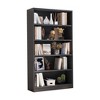 MAYEERTY Gray 5-Shelf Modern Wood Bookcase, 60" Tall - Bedroom, Living Room, Manga Library - 4 of 4