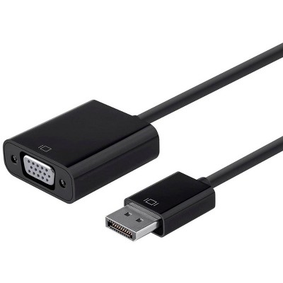 Monoprice DisplayPort 1.2a to VGA Active Adapter - Black, For HDTV, Projector, Computer, Monitor Desktop, Laptop, PC