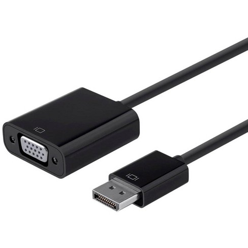 Monoprice Displayport 1.2a To Vga Active Adapter - Black, For Hdtv