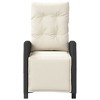 vidaXL Reclining Patio Chairs 2 pcs with Footrest Black Poly Rattan - 4 of 4