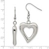 Black Bow Jewelry 26mm Open Heart Dangle Earrings in Stainless Steel - 4 of 4