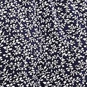 navy blue white leaves