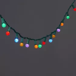 60ct LED Faceted Sphere String Lights Multicolor with Green Wire - Wondershop™