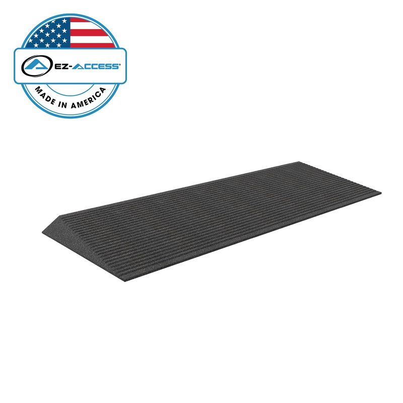 EZ-ACCESS TRANSITIONS 1.5 Inch Low Pile Transitional Non Slip Rectangular Rubber Angled Entry Mat Ideal for Indoor and Outdoor Use, Black, 2 of 7