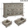 Lyngins Farmhouse Chest of Drawers,7 Drawers Dresser with Roman Column-style Handle,Storage Furniture for Bedroom,Living Room - 3 of 4