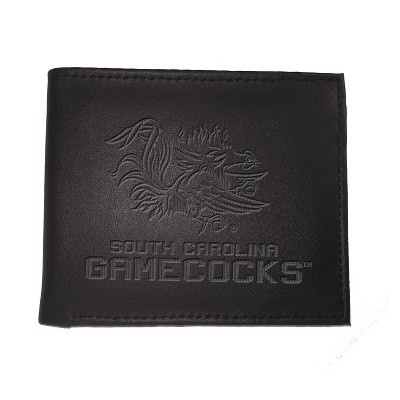 Evergreen NCAA South Carolina Gamecocks Black Leather Bifold Wallet Officially Licensed with Gift Box