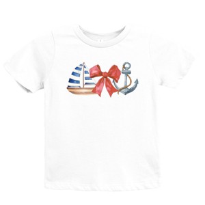 The Juniper Shop Coquette Ship Anchor Youth Short Sleeve Tee - 1 of 4