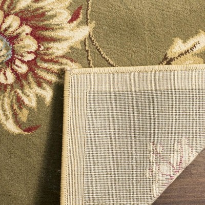 Elegant Blue Floral 27" Synthetic Easy-Care Area Rug