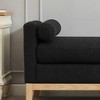Grungis Storage Benches with Nature Wood Legs and 2 Bolster Pillows,Upholstered Storage Ottoman,Ottoman Benches for Living Room,Bedroom - 4 of 4