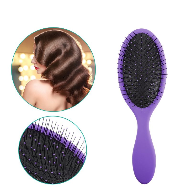Unique Bargains Anti-Static Paddle Hair Brush Barber Brush Tools for Men and Women Styling Comb for Curly Straight Wavy Hair 1 Pcs, 2 of 7