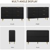 56" Wide Fluted Dresser for Bedroom with 6 Drawers,Wooden Chest of Drawers with Metal Handle & Feet - 4 of 4