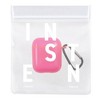 Insten Case Compatible with AirPods 1 & 2 - Protective Bright Skin Cover with Keychain, Clear Rose Red - 3 of 4