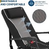 Beach Chair with Folding Design, Portable Outdoor Camping Recliner, High Back with Hard Armrest, Sun Lounger for Patio and Garden - 4 of 4