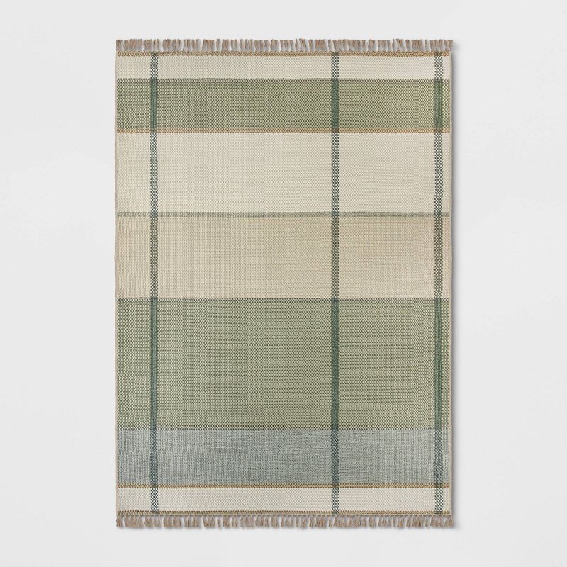 Oversized Plaid Outdoor Rug - Threshold™ designed with Studio McGee, 1 of 5